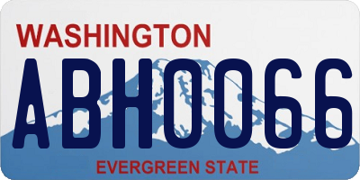 WA license plate ABH0066