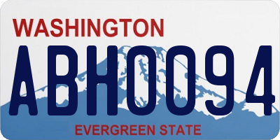 WA license plate ABH0094