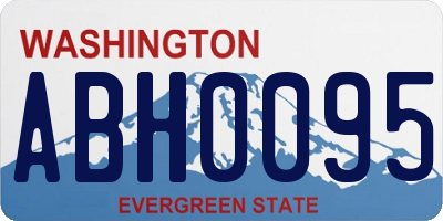 WA license plate ABH0095