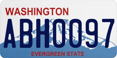 WA license plate ABH0097