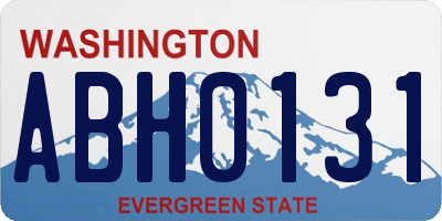 WA license plate ABH0131