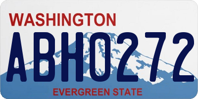 WA license plate ABH0272