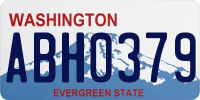 WA license plate ABH0379