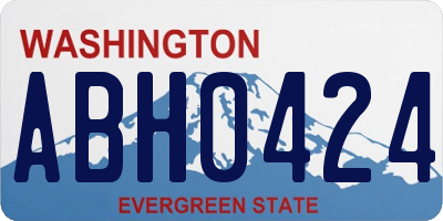 WA license plate ABH0424