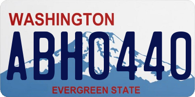 WA license plate ABH0440