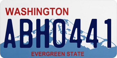 WA license plate ABH0441