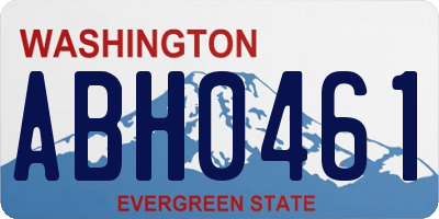 WA license plate ABH0461