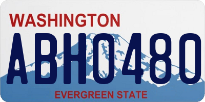 WA license plate ABH0480