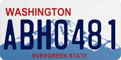 WA license plate ABH0481