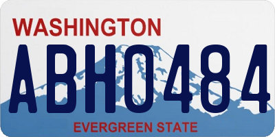 WA license plate ABH0484