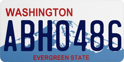 WA license plate ABH0486