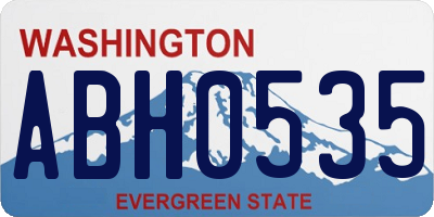 WA license plate ABH0535