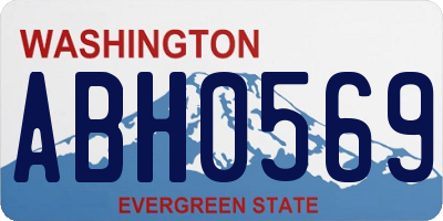 WA license plate ABH0569