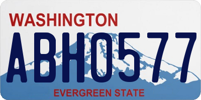 WA license plate ABH0577