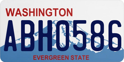 WA license plate ABH0586