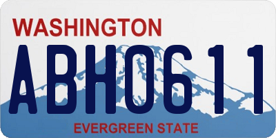 WA license plate ABH0611