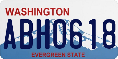 WA license plate ABH0618
