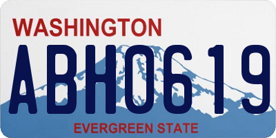 WA license plate ABH0619