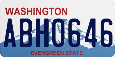 WA license plate ABH0646