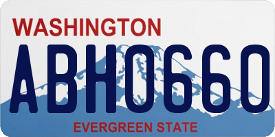 WA license plate ABH0660