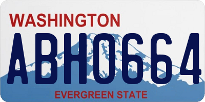 WA license plate ABH0664