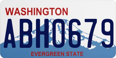 WA license plate ABH0679