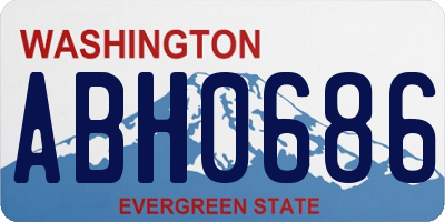WA license plate ABH0686