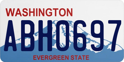 WA license plate ABH0697