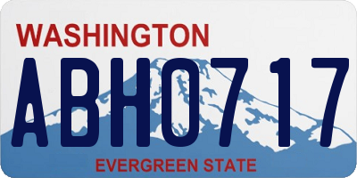 WA license plate ABH0717