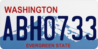 WA license plate ABH0733