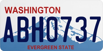 WA license plate ABH0737