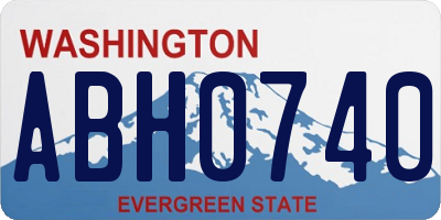 WA license plate ABH0740