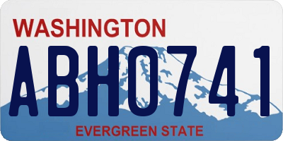 WA license plate ABH0741