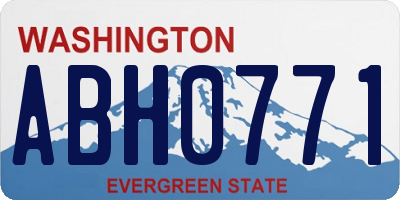 WA license plate ABH0771