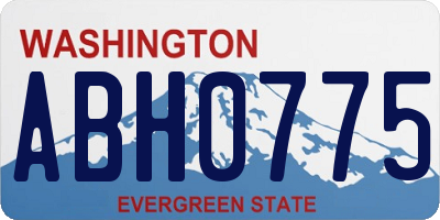 WA license plate ABH0775