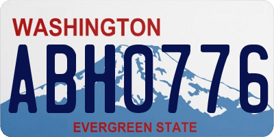 WA license plate ABH0776