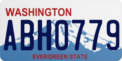WA license plate ABH0779