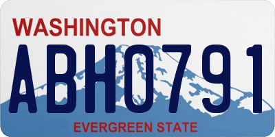 WA license plate ABH0791