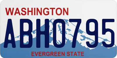 WA license plate ABH0795