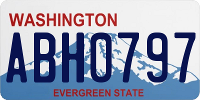 WA license plate ABH0797