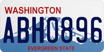 WA license plate ABH0896