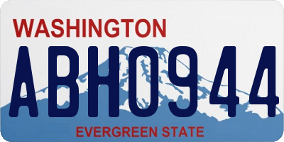 WA license plate ABH0944
