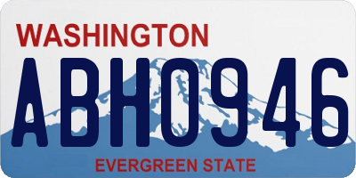 WA license plate ABH0946