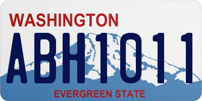 WA license plate ABH1011