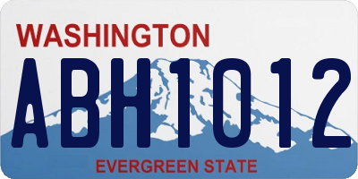 WA license plate ABH1012
