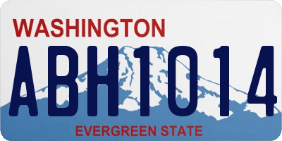 WA license plate ABH1014