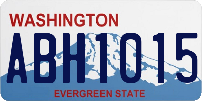 WA license plate ABH1015