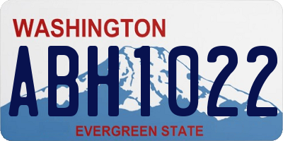 WA license plate ABH1022