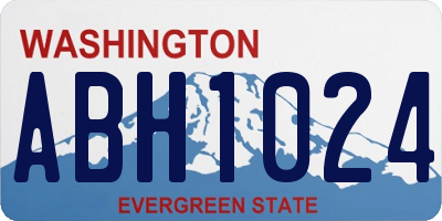 WA license plate ABH1024