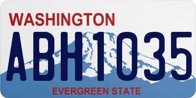 WA license plate ABH1035